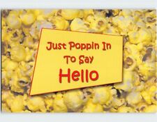 Postcard Just Poppin In To Say Hello with Popcorns Picture picture