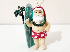 Island Heritage Christmas Surfing Santa Hanging Ornament 3