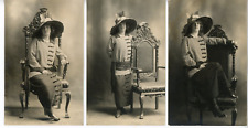 Three RPPCs of Elegant Woman in Chair Taylor Studio Helena MT 1900s picture