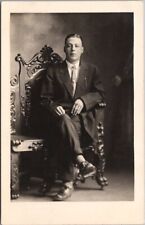 c1910s Minneapolis, Minnesota Photo RPPC Postcard Wealthy Man / Studio Portrait picture