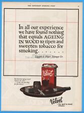 1924 Liggett & Myers Tobacco Velvet Corncob Pipe Tobacco Tin Smoking Vintage Ad picture