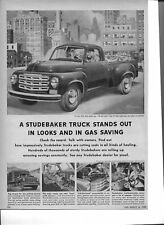 Original 1953 Studebaker Pickup Truck vintage print ad; advertising picture