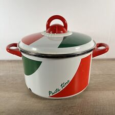 Vintage Pasta Time 6 qt. Metrokane Enamel Cooking Pot & Lid Working Timer picture