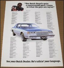 1982 Walter Payton Buick Regal Print Ad Car Advertisement Vintage Chicago Bears picture