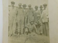 Men At Work Group Of Men Construction Newsies Hats Real Photo Vintage Postcard picture