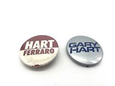 Vintage Gary Hart Campaign Buttons, Rare Hart Ferraro picture
