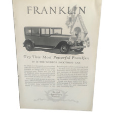 Vintage 1927 Franklin Try This Most Powerful Ad Advertisement picture