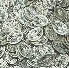Lot Bulk 10 Silver Tone Our Lady Miraculous Medals-Blessed by Pope on request picture