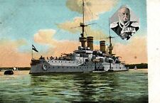 SMS Kaiser Wilhelm der Grosse w/ Admiral - German Imperial Navy c.1910s Postcard picture