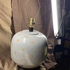 Vintage MCM MASSIVE GLOBE sphere Ball Orb Grey Ceramic Pottery Table Lamp picture