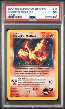 2000 POKEMON GYM HEROES 12 ROCKET'S MOLTRES HOLO PSA 7 picture