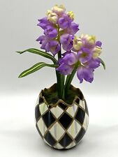 MacKenzie-Childs Courtly Check Single Egg Bouquet Purple Hyacinth 5.5 in Height picture