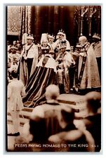 RPPC Coronation of King George VI 1937 Official Souvenir UNP Postcard V6 picture