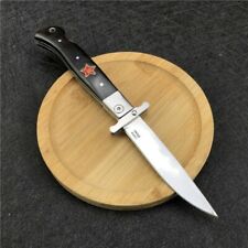 Russian Tactical Hunting Knife Folding 440c Steel Blade Black Finka KGB Knife picture