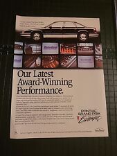 Pontiac Grand Prix Sport Sedan Print Ad 1990 8x11 Great To Frame  picture