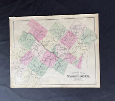1873 Antique Map of Washington County Vermont Color Map VT by FW Beers ORIGINAL picture