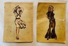 ViNTAGE THE ORIGINAL “SAILOR JERRY” PICTURES Lot of 2- Japanese Art Tattoo Art picture