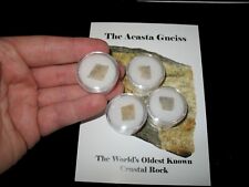 Acasta Gneiss world's oldest crustal rock slice gem jar nice slice 4 billion yrs picture