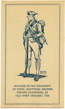 Scottish Soldier 55th Regiment British Fort Ontario Oswego NY 1758 Art Postcard picture