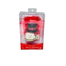 NEW Cute Stackable Snowman W/Hat Salt Pepper Shakers Grassland Rd China 2 1/2