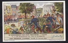 Vintage 1952 Belgian Trade Card Namur SECOND FRENCH REVOLUTION 1830 picture