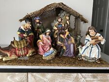 Grandeur Noel Collector’s Porcelain Nativity Set 10 pc Hand Painted Large 7