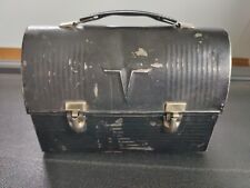 American Thermos Products Black Metal 'V' Lunch Box Vintage Products picture