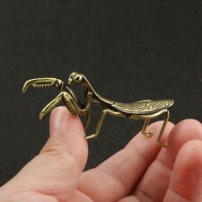 Brass Mantis Figurine Statue Animal Figurines Toys Home Desktop Decoration picture