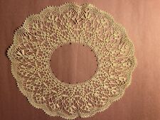Antique French Doily ivory Lace Edging Trim Hand Made Crochet 10
