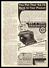 1918 Underwood Typewriter For $47.25 