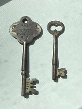 Lot of 2 Old Vintage Antique Skeleton  Keys picture