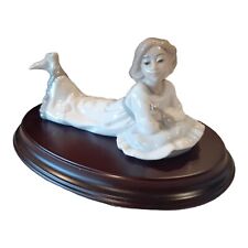 Lladro Nao Nadal Girl Laying on Pillow Flower First Firing Day Collectors 1989 picture