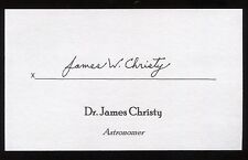  James W. Christy Signed 3x5 Index Card Signature Autographed Astronomer picture