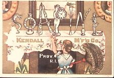 c1880 KENDALL MFG CO PROV RI SOAPINE WASHING CLEANER VICTORIAN TRADE CARD P4448 picture