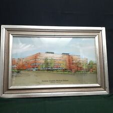 Eastern Virginia Medical School Eglomise Reverse Glass Handpainted art framed VA picture