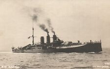 Postcard Royal Navy Italian battleship Napoli c1900s Photo picture