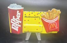 Vintage McDonald's Dr. Pepper Name Tag Pinback Employee Advertising Fries Pin picture
