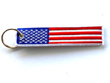 USA  FLAG Keychain Ring double sided TOP QUALITY remove before flight. picture