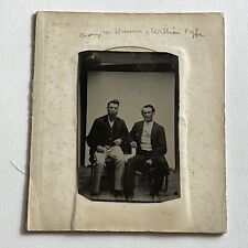 Antique Tintype Photograph Charming Men Beard ID Denner Fyfe picture