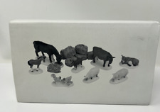 Department 56 Heritage Village Farm Animals set of 8 Cow Horse Pig Goat Chickens picture