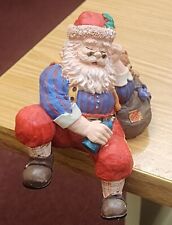 Vintage Sleeping Santa Shelf Sitter Hand Painted Hard Heavy Material Christmas picture
