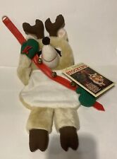 Vintage NOS Christmas Hallmark Reindeer Stuffables Stocking Stuffed Deer 1981 picture