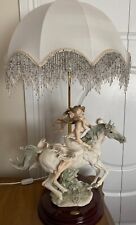 GIUSEPPE ARMANI Liberty Girl on Horseback Riding Collectable Lamp with Shade picture