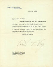 CALVIN COOLIDGE - TYPED LETTER SIGNED 04/09/1926 picture