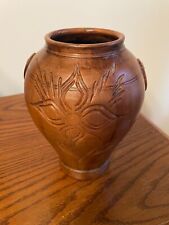 Vintage Etched Vase Mexico 9