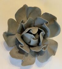 New Handmade Gray Clay Flower Sculpture Floral Wall Hanging picture