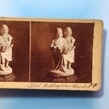 Bodelwyddan Denbigh Stereoview 3D C1895 Real Photo Ornate Church Font Wales picture