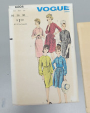 Vogue Printed Sewing Pattern 6004 UNCUT Size 16 Pleated Skirt 1960s Fashion picture