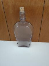 Antique Coffin Shaped Clear Glass Whiskey Bottle Cork Stopper 9