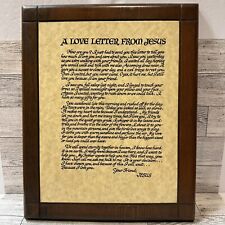 A Love Letter from Jesus Wood Wall Plaque 13.5x11” Religious Vintage picture